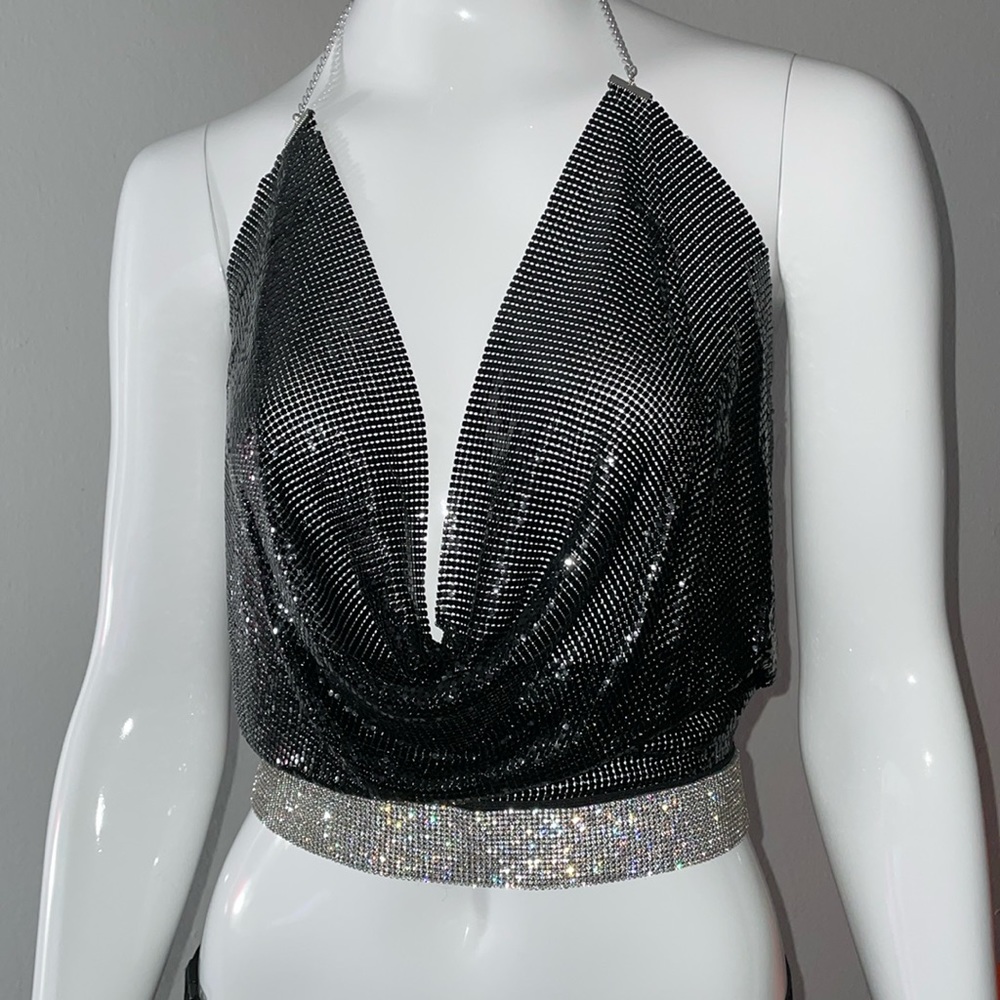 Vintage Two Piece Chain Mail Top & Skirt